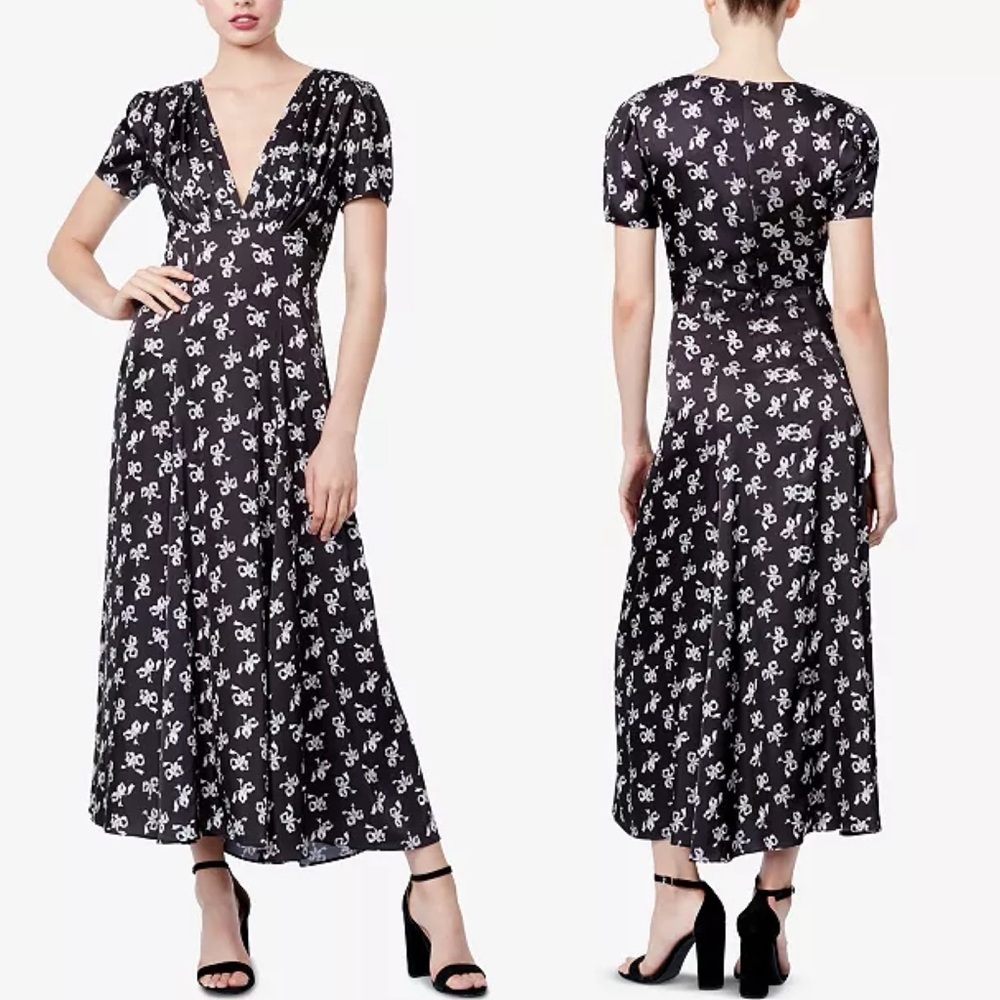 Betsey Johnson Bow-Print A-Line Maxi Dress
